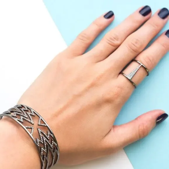 Stella & Dot Seine Geometric Adjustable Ring - Picture 4 of 5